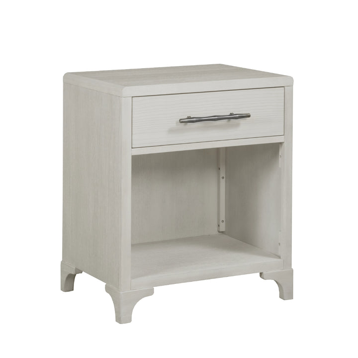 Abaco One Drawer White Nightstand with USB Port-Nightstands-Panama Jack-LOOMLAN