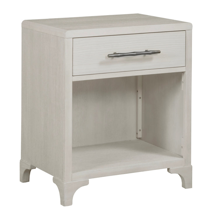 Abaco One Drawer White Nightstand with USB Port-Nightstands-Panama Jack-LOOMLAN
