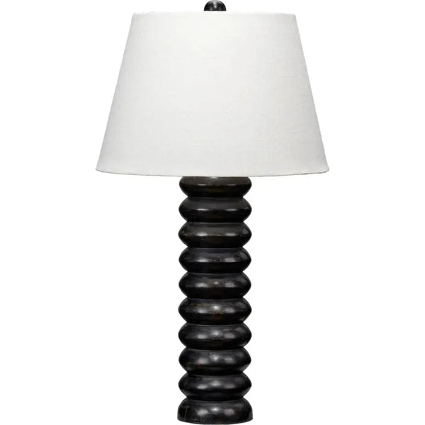 Abacus Hand-Carved Wooden Table Lamp