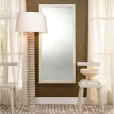 Abacus Wood Floor Lamp With Linen Shade-Floor Lamps-Jamie Young-LOOMLAN