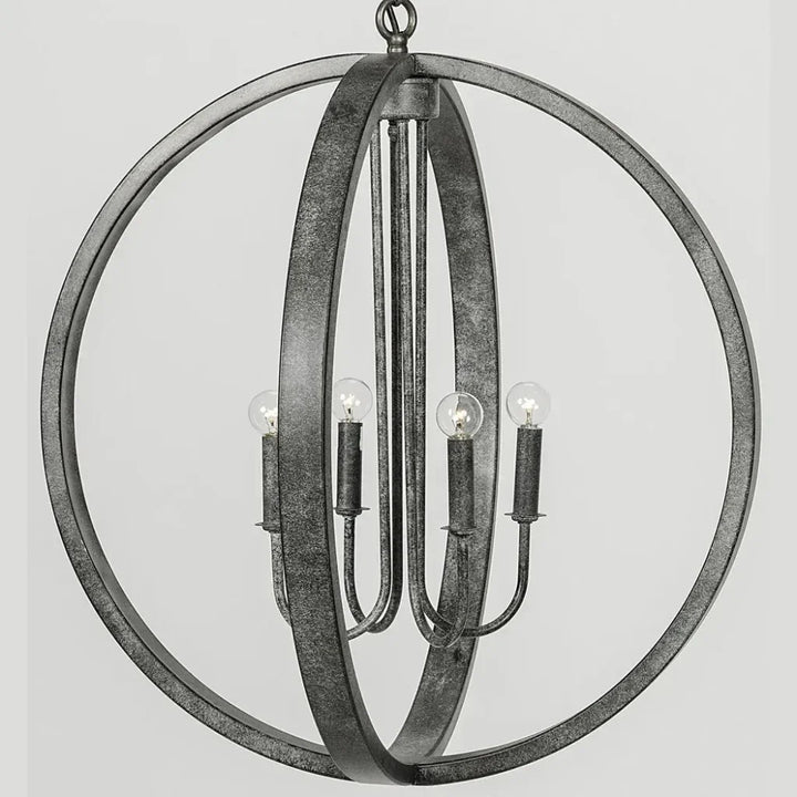 Abel Silver Metal Pendant - LOOMLAN - Noir - Pendants