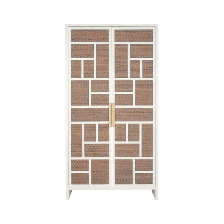 Abel Wood Framed White Cabinet - LOOMLAN - Chelsea House - Accent Cabinets