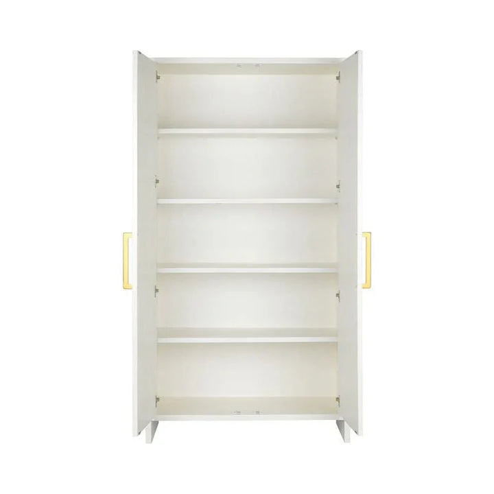 Abel Wood Framed White Cabinet - LOOMLAN - Chelsea House - Accent Cabinets