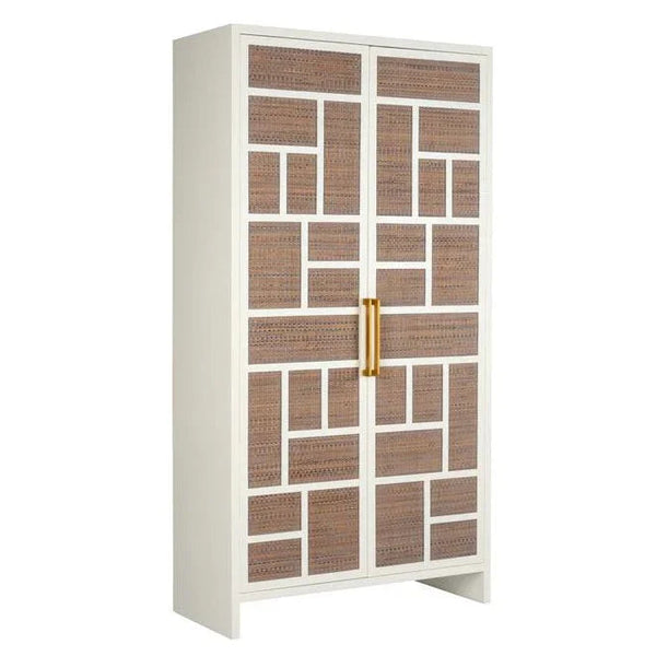 Abel Wood Framed White Cabinet - LOOMLAN - Chelsea House - Accent Cabinets