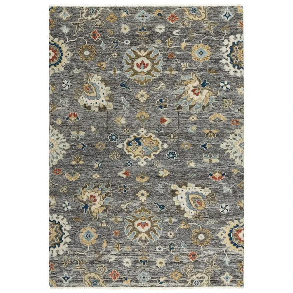 Abra Floral Gray Large Area Rugs For Living Room - LOOMLAN - LOOMLAN - Area Rugs