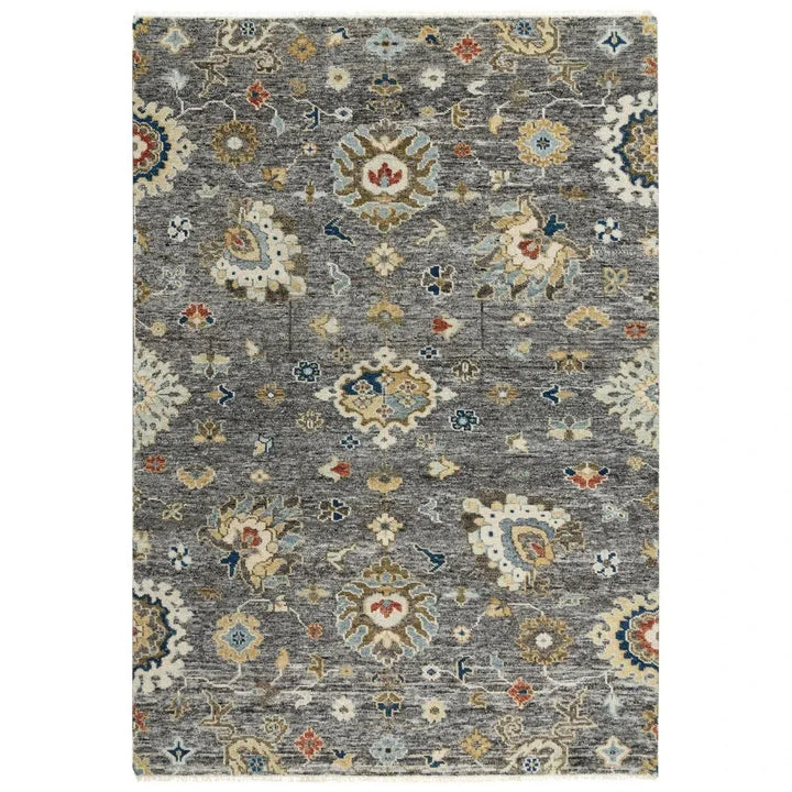 Abra Floral Gray Large Area Rugs For Living Room - LOOMLAN - LOOMLAN - Area Rugs