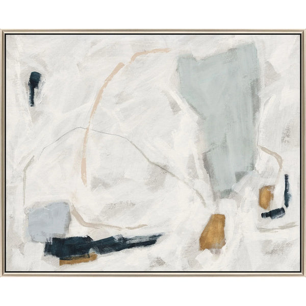 Abstract Silver Floater Frame Canvas Art