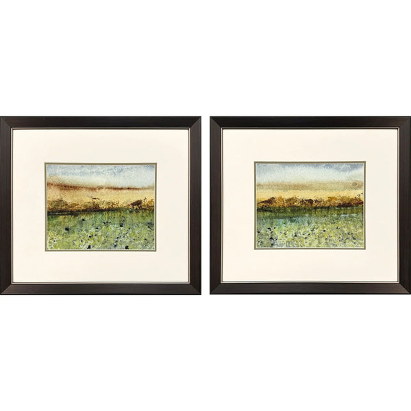 Abstract Vast Field Framed Wall Art 2PC
