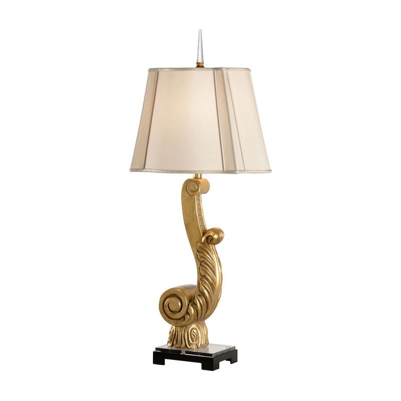 Acanthus Antique Gold Leaf Finish Table Lamp