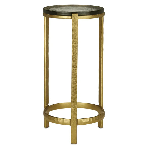 Acea Gold Drinks Table - LOOMLAN - Currey & Co - Side Tables
