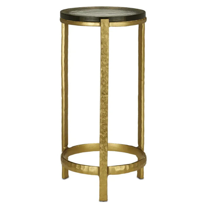 Acea Gold Drinks Table - LOOMLAN - Currey & Co - Side Tables