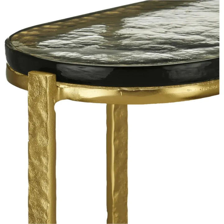 Acea Gold Side Table - LOOMLAN - Currey & Co - Side Tables