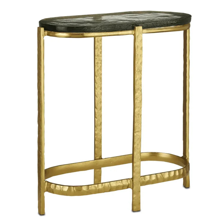 Acea Gold Side Table - LOOMLAN - Currey & Co - Side Tables