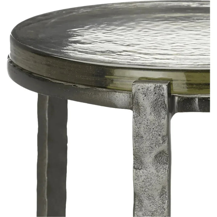 Acea Graphite Drinks Table - LOOMLAN - Currey & Co - Side Tables