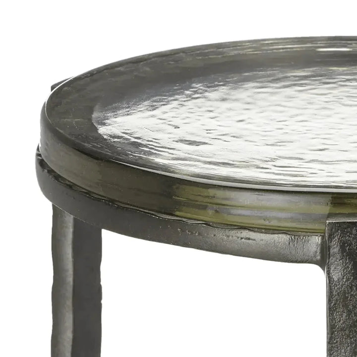 Acea Graphite Drinks Table - LOOMLAN - Currey & Co - Side Tables