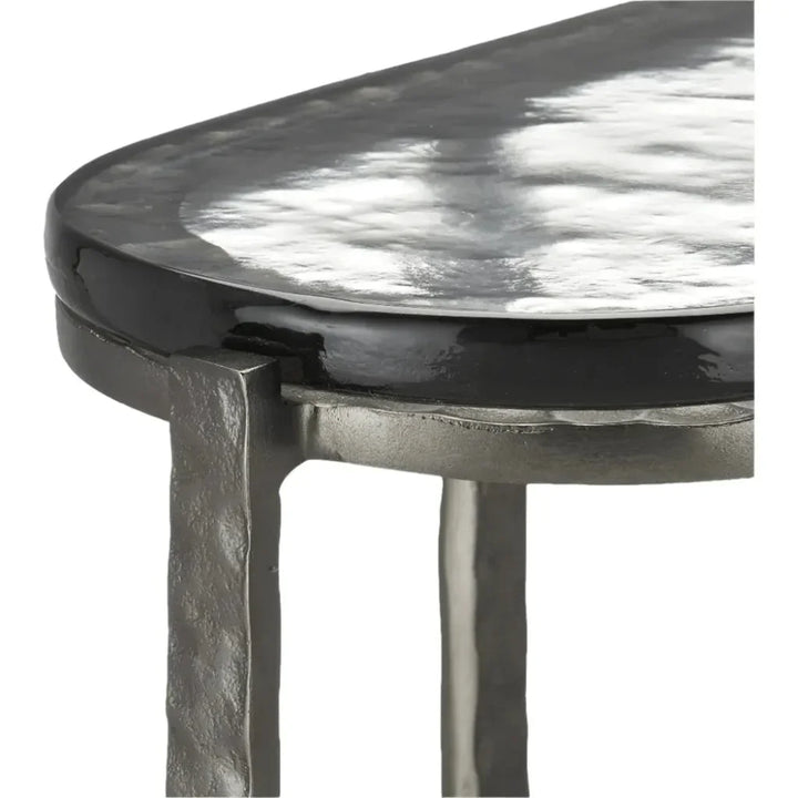 Acea Graphite Side Table - LOOMLAN - Currey & Co - Side Tables