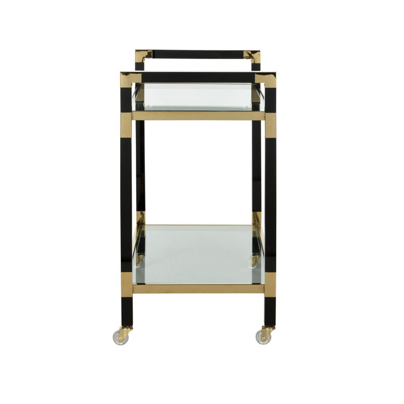 Acrylic Double Glass Top Bar Cart-Home Bar Carts-Chelsea House-LOOMLAN