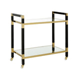 Acrylic Double Glass Top Bar Cart-Home Bar Carts-Chelsea House-LOOMLAN