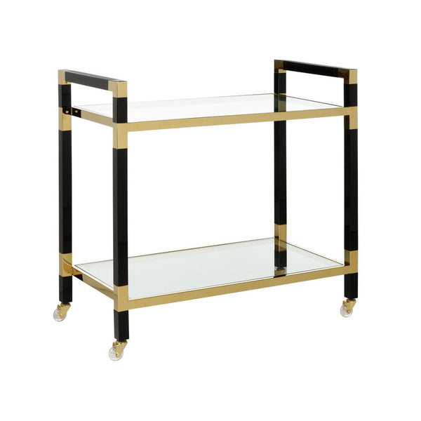 Acrylic Double Glass Top Bar Cart-Home Bar Carts-Chelsea House-LOOMLAN