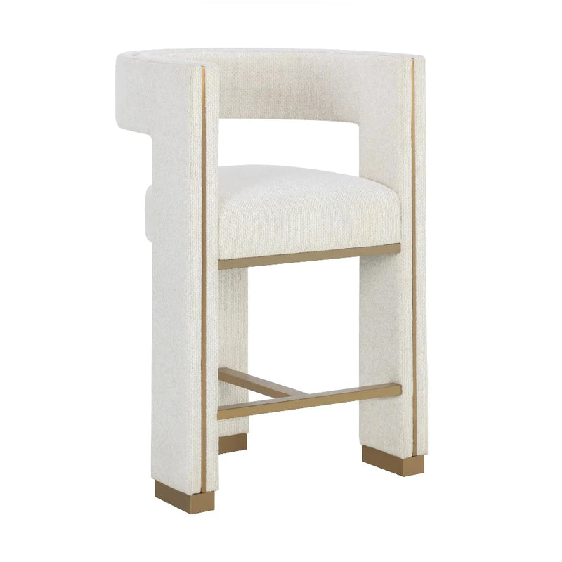 Adamina Polyester Upholstered Counter Stool