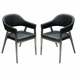 Adele Leather Modern Dining Chair 2PC