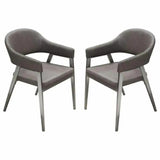 Adele Leather Modern Dining Chair 2PC