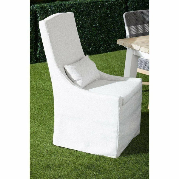 Adele Outdoor Slipcover Dining Chair Blanca Teak Wood Outdoor Dining Chairs LOOMLAN By Essentials For Living