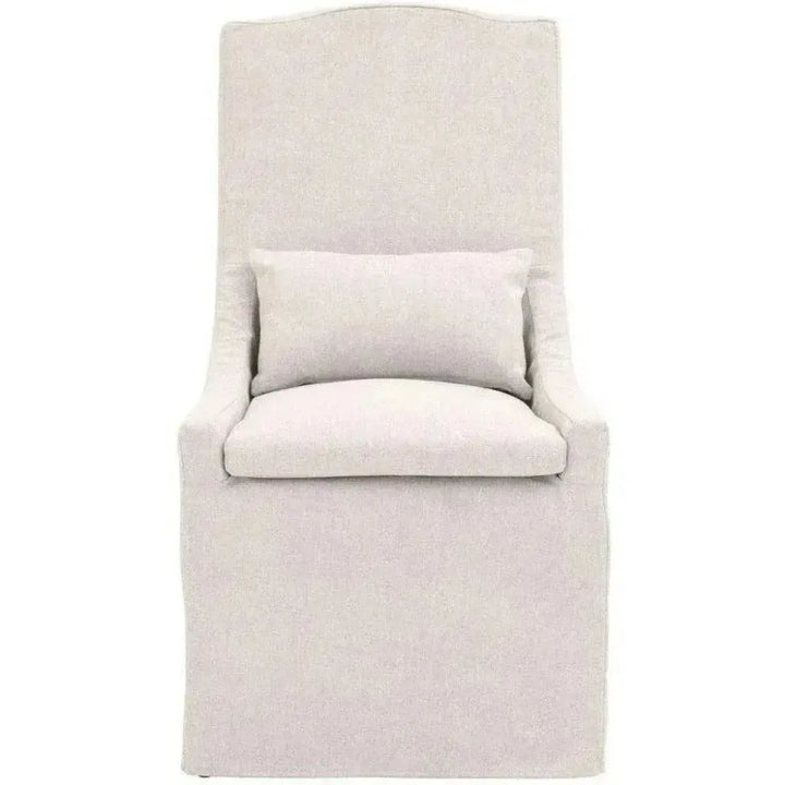 Adele Outdoor Slipcover Dining Chair Blanca Teak Wood-Outdoor Dining Chairs-Essentials For Living-LOOMLAN