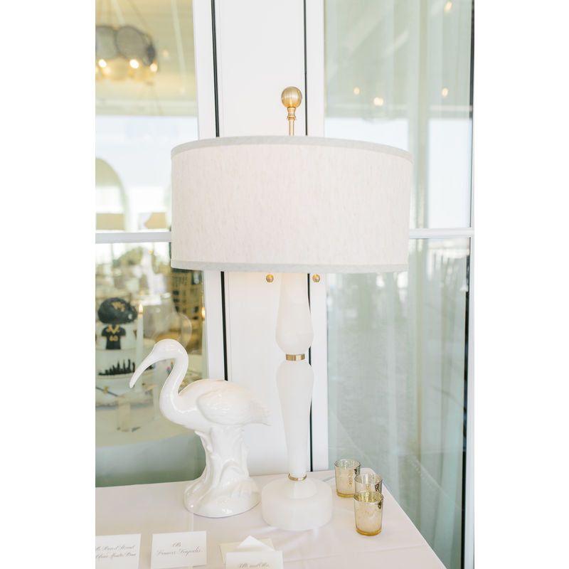 Adele White Alabaster Table Lamp