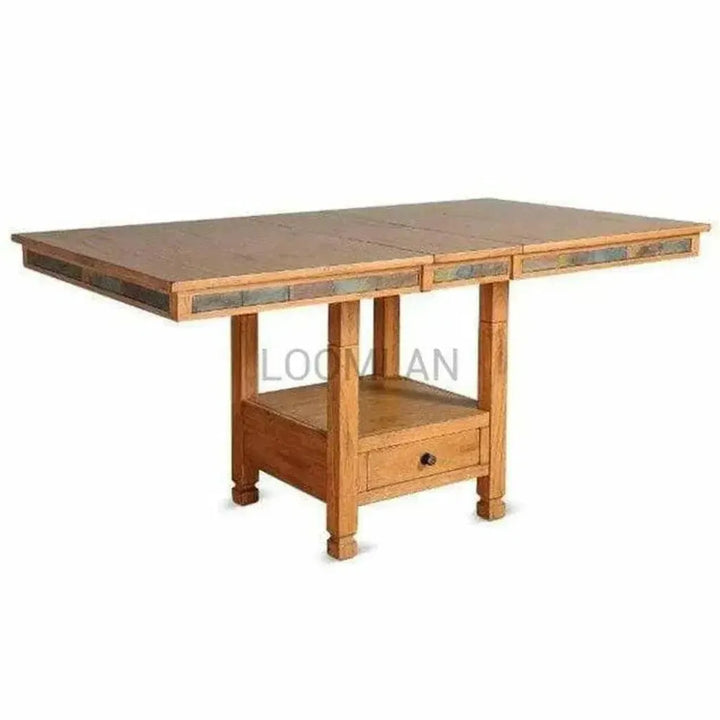 Adjustable Height & Extendable Dining Table-Dining Tables-Sunny D-LOOMLAN