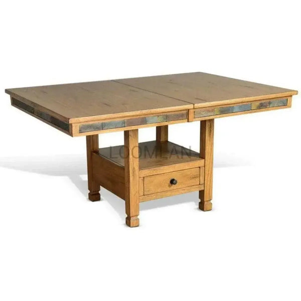 Adjustable Height & Extendable Dining Table-Dining Tables-Sunny D-LOOMLAN
