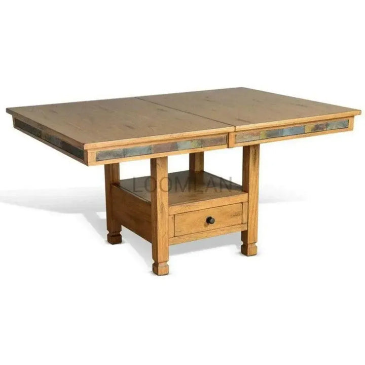 Adjustable Height & Extendable Dining Table-Dining Tables-Sunny D-LOOMLAN