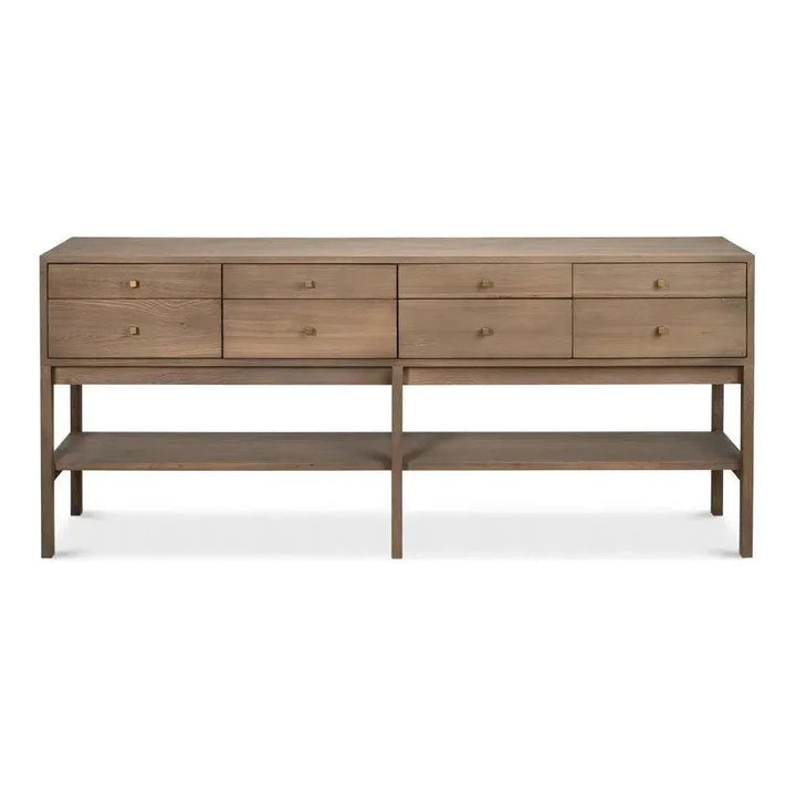 Adler Natural Rectangular Console Table - LOOMLAN - Sarreid - Console Tables