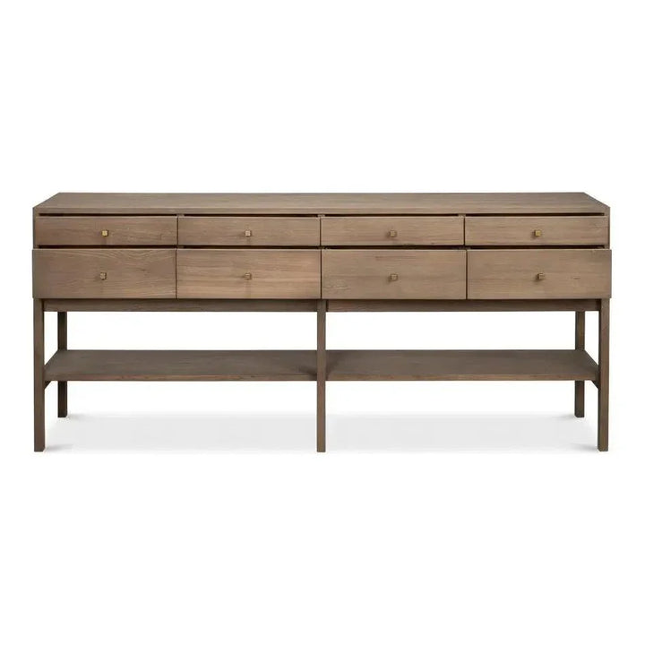 Adler Natural Rectangular Console Table - LOOMLAN - Sarreid - Console Tables