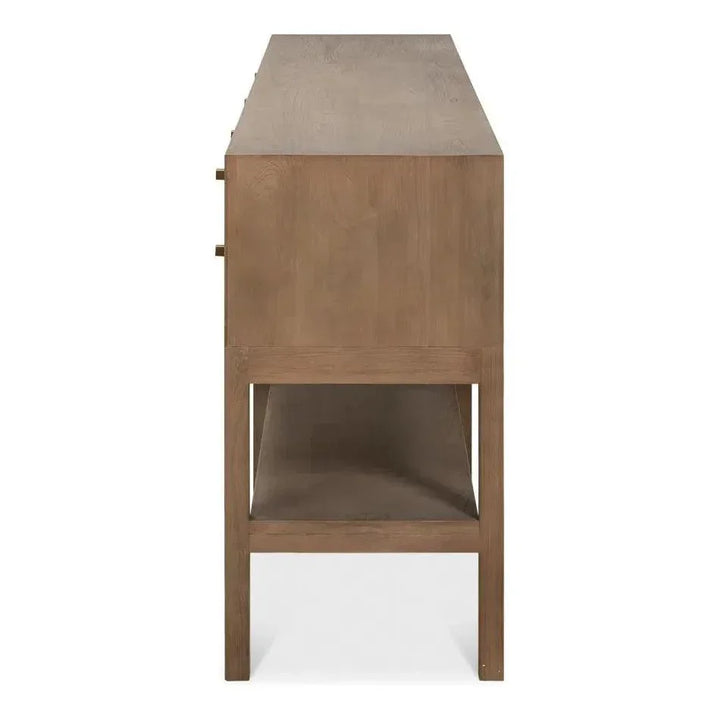 Adler Natural Rectangular Console Table - LOOMLAN - Sarreid - Console Tables