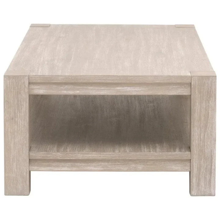 Adler Wood Brown Rectangular Coffee Table - LOOMLAN - Essentials For Living - Coffee Tables