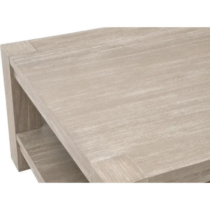 Adler Wood Brown Rectangular Coffee Table - LOOMLAN - Essentials For Living - Coffee Tables