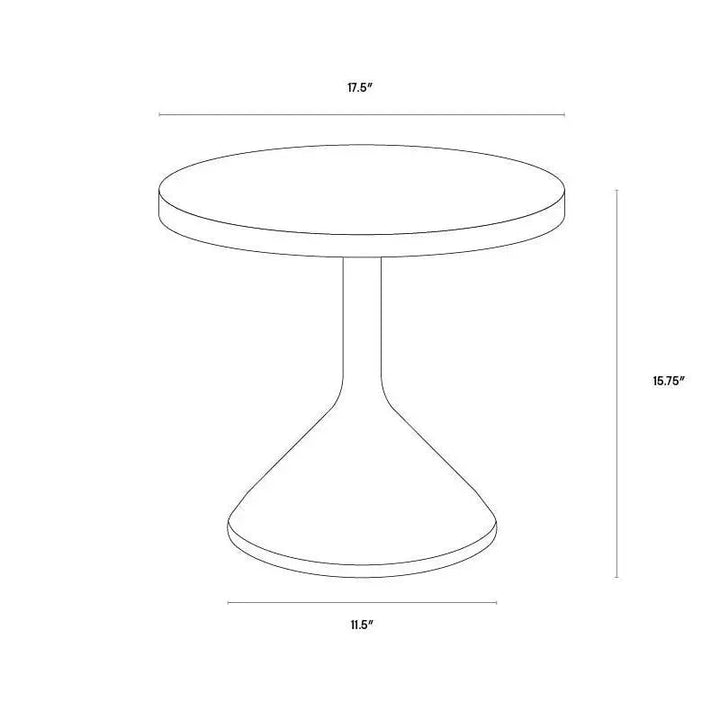 Adonis End Table Concrete Suitable For Outdoors - LOOMLAN - SUNPAN - Outdoor Side Tables