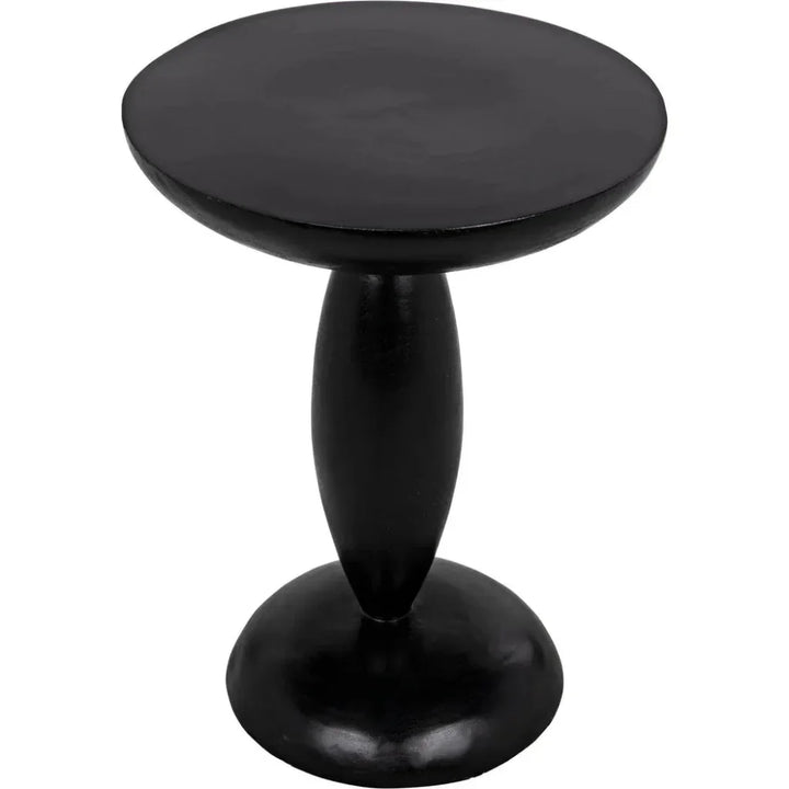 Hand Rubbed Black Mahogany Side Table | LOOMLAN