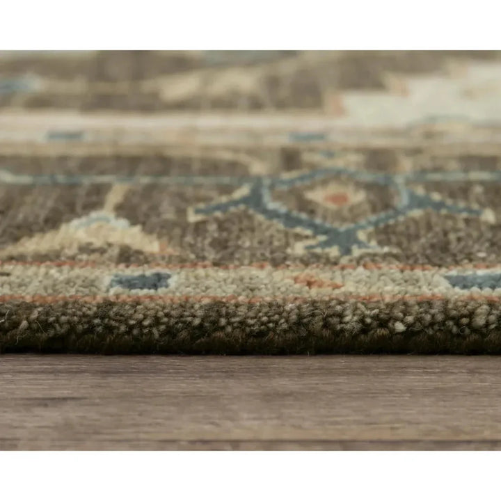 Ados Medallion Dark Brown Large Area Rugs - LOOMLAN - LOOMLAN - Area Rugs