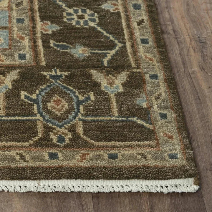 Ados Medallion Dark Brown Large Area Rugs - LOOMLAN - LOOMLAN - Area Rugs