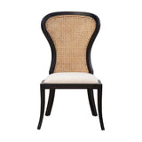 Adrina Linen Black Armless Side Chair-Accent Chairs-Furniture Classics-LOOMLAN