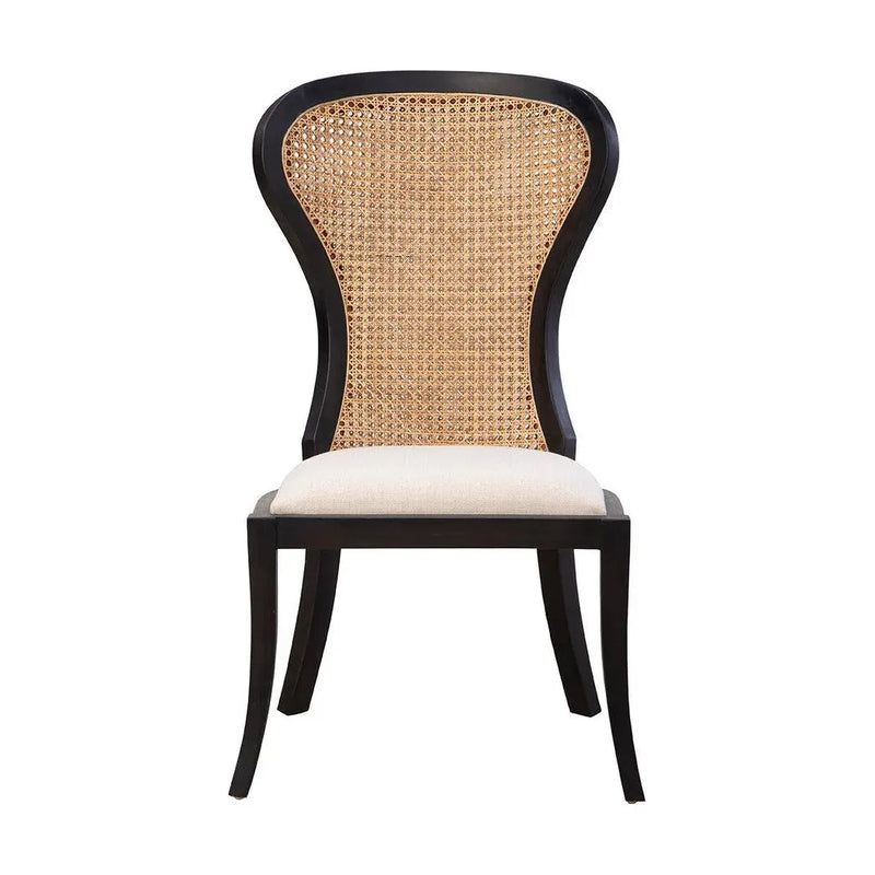 Adrina Linen Black Armless Side Chair-Accent Chairs-Furniture Classics-LOOMLAN