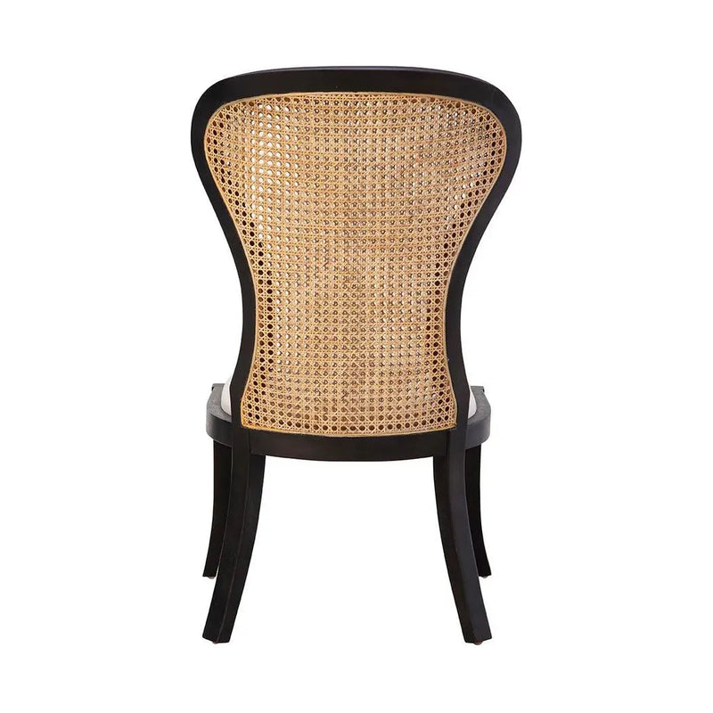 Adrina Linen Black Armless Side Chair-Accent Chairs-Furniture Classics-LOOMLAN