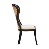 Adrina Linen Black Armless Side Chair-Accent Chairs-Furniture Classics-LOOMLAN