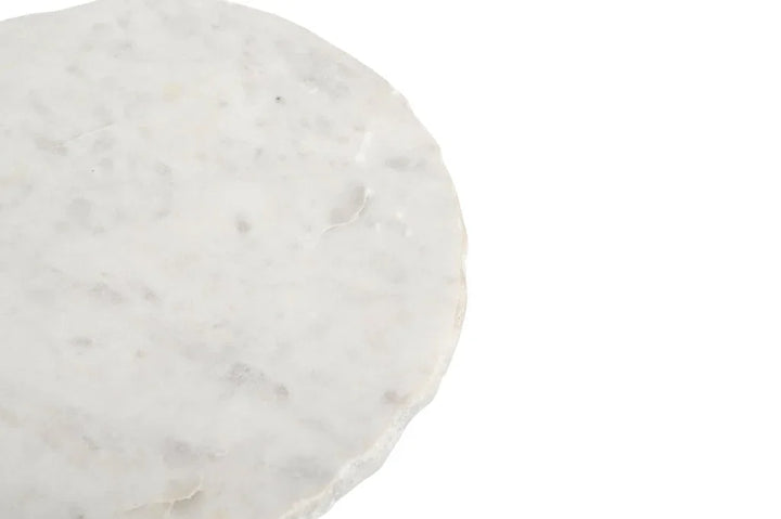 Aeirith White Marble Accent Table - LOOMLAN - Bassett Mirror - Side Tables