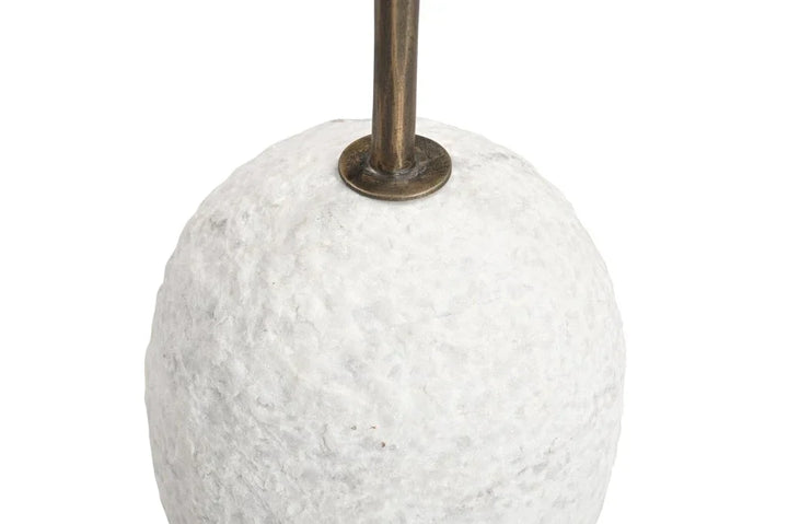 Aeirith White Marble Accent Table - LOOMLAN - Bassett Mirror - Side Tables