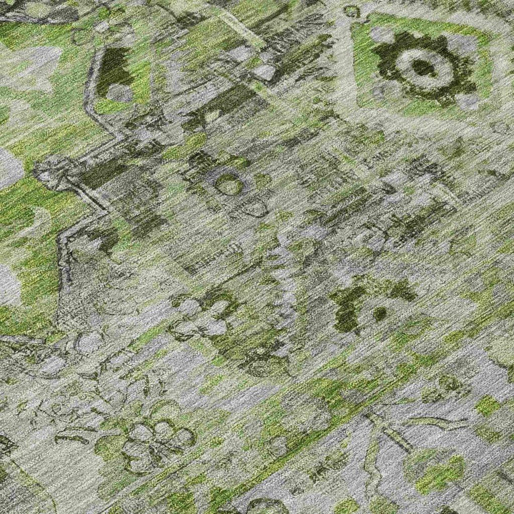 Aelain Aloe Washable Indoor - Outdoor Rug - LOOMLAN - LOOMLAN Rugs - Outdoor Rugs