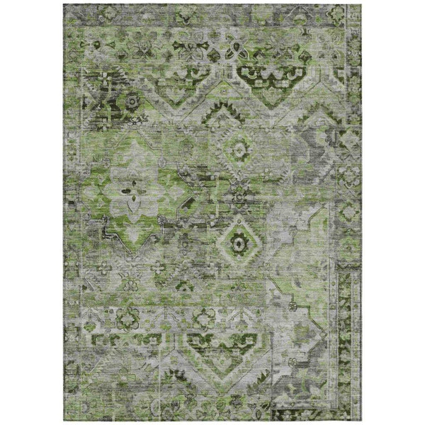 Aelain Aloe Washable Indoor - Outdoor Rug - LOOMLAN - LOOMLAN Rugs - Outdoor Rugs