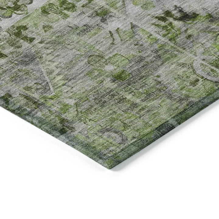 Aelain Aloe Washable Indoor - Outdoor Rug - LOOMLAN - LOOMLAN Rugs - Outdoor Rugs